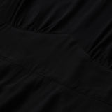 Stetson Black Rayon Herringbone Twill Midi Dress - Stetson
