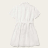 Stetson White Tonal Stripe Linen Shirt Dress - Stetson - Flyclothing LLC