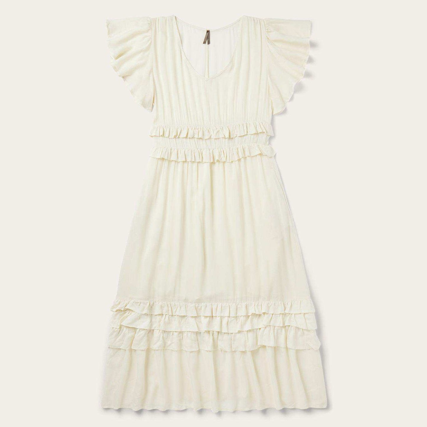 Stetson Cream Rayon Herringbone Dress - Stetson - Flyclothing LLC