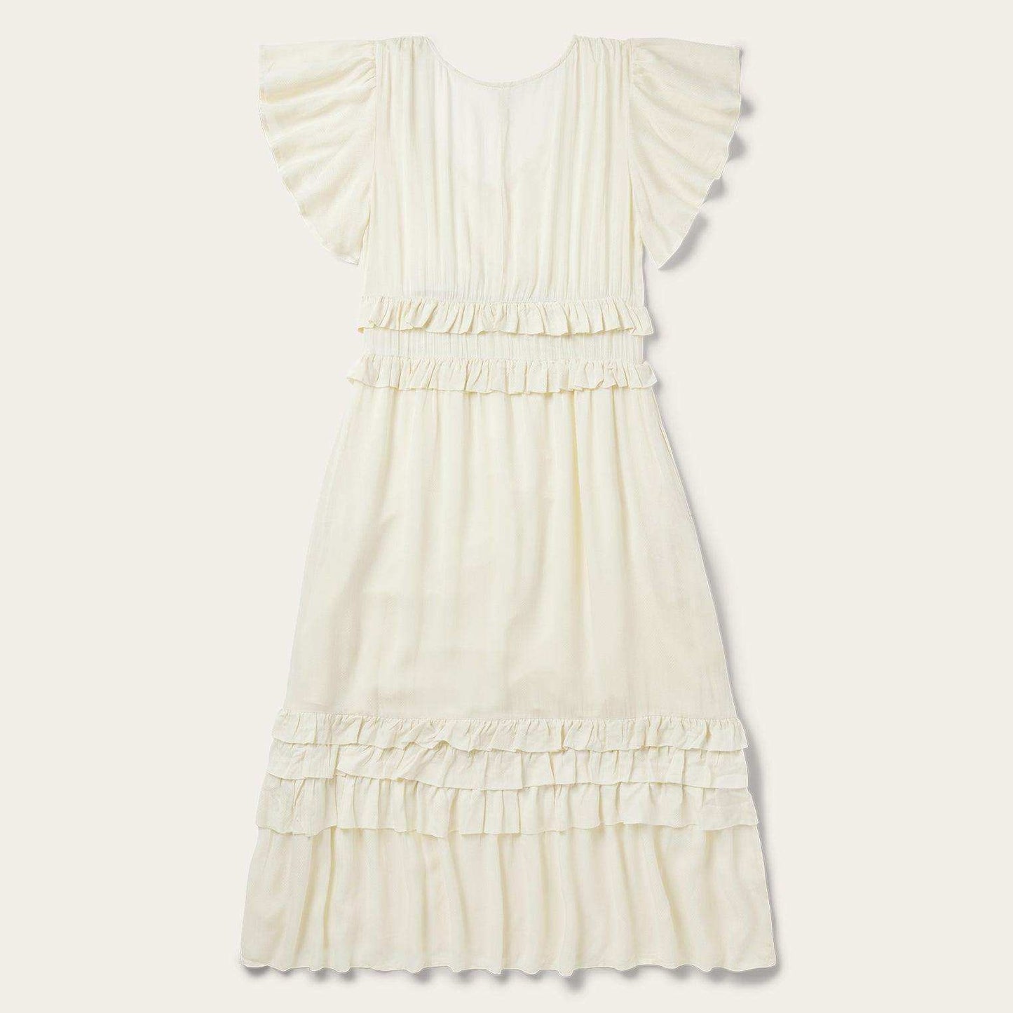 Stetson Cream Rayon Herringbone Dress - Stetson - Flyclothing LLC