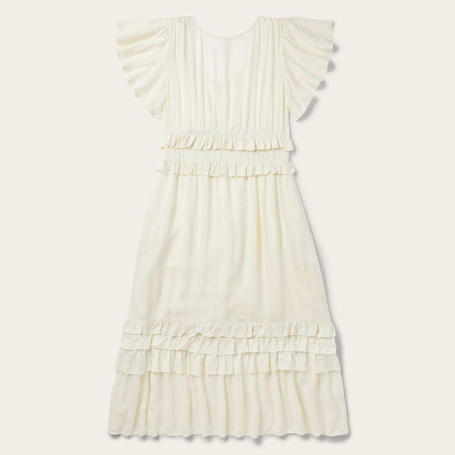 Stetson Cream Rayon Herringbone Dress - Stetson - Flyclothing LLC