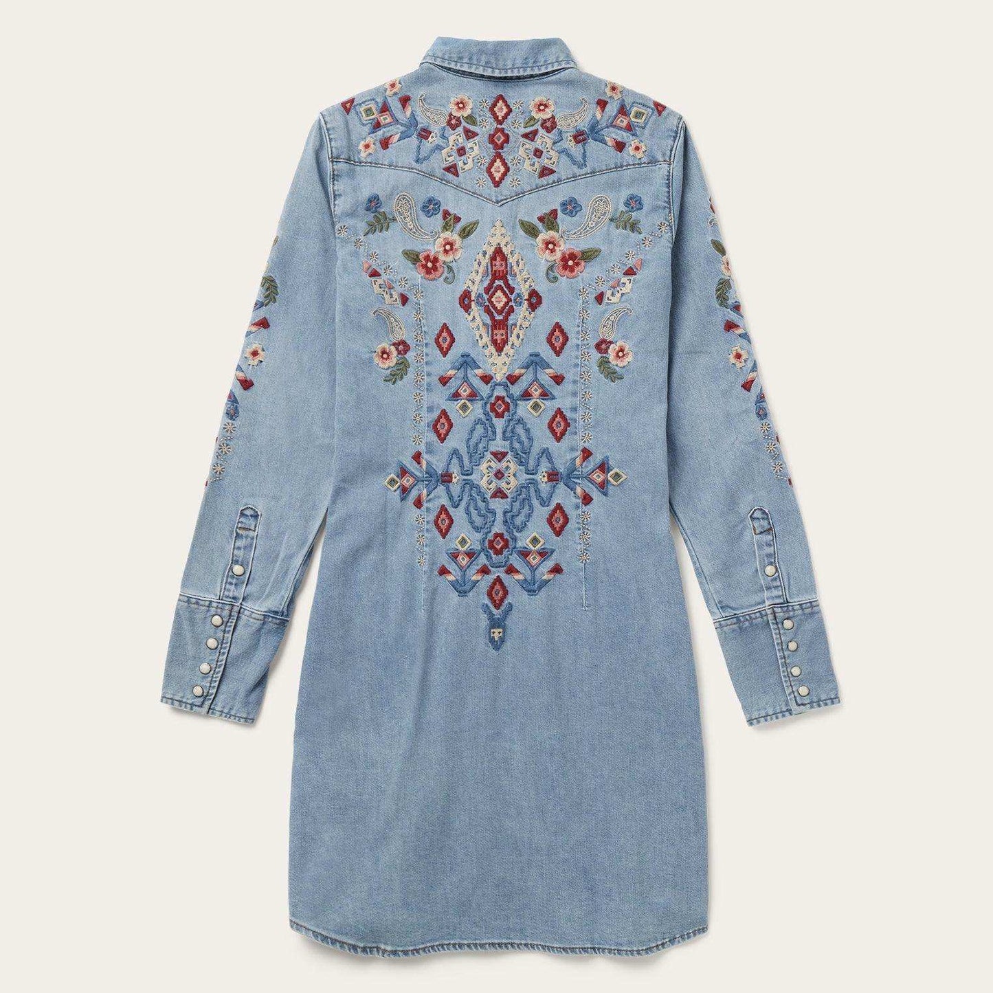 Stetson Embroidered Denim Shirt Dress - Stetson - Flyclothing LLC