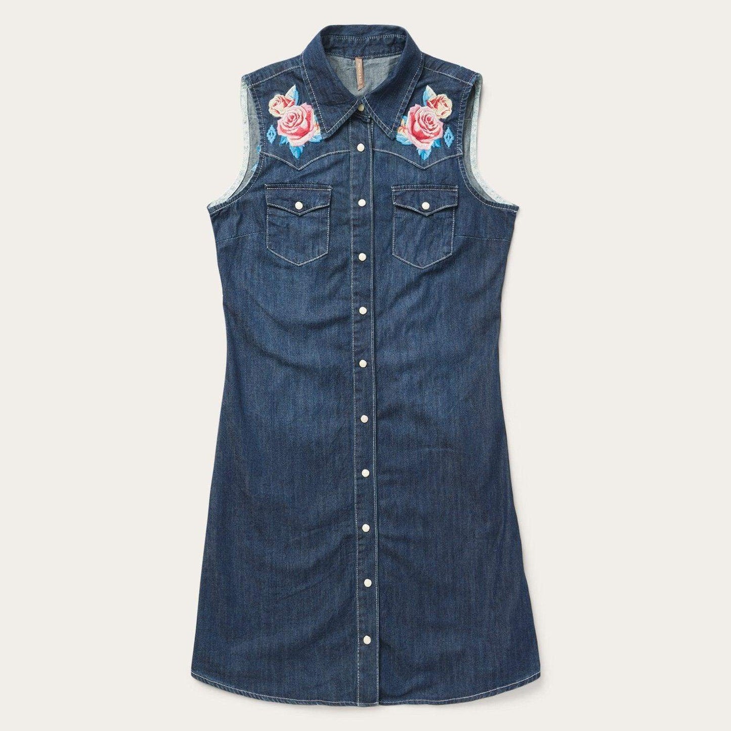 Stetson Embroidered Denim Shirt Dress - Stetson - Flyclothing LLC