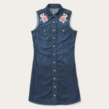 Stetson Embroidered Denim Shirt Dress - Stetson - Flyclothing LLC