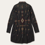 Stetson Embroidered Black Denim Shirt Dress - Stetson