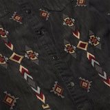 Stetson Embroidered Black Denim Shirt Dress - Stetson