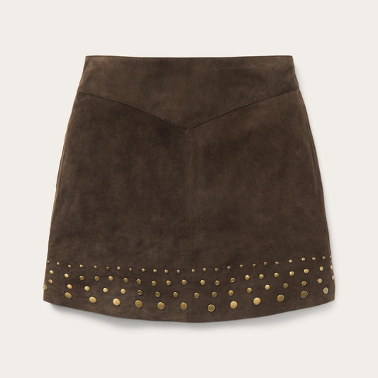 Stetson Lamb Suede Skirt with Nailheads - Flyclothing LLC