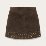 Stetson Lamb Suede Skirt with Nailheads - Stetson