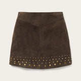 Stetson Lamb Suede Skirt with Nailheads - Stetson