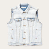 Stetson Light Wash Denim Vest - Stetson