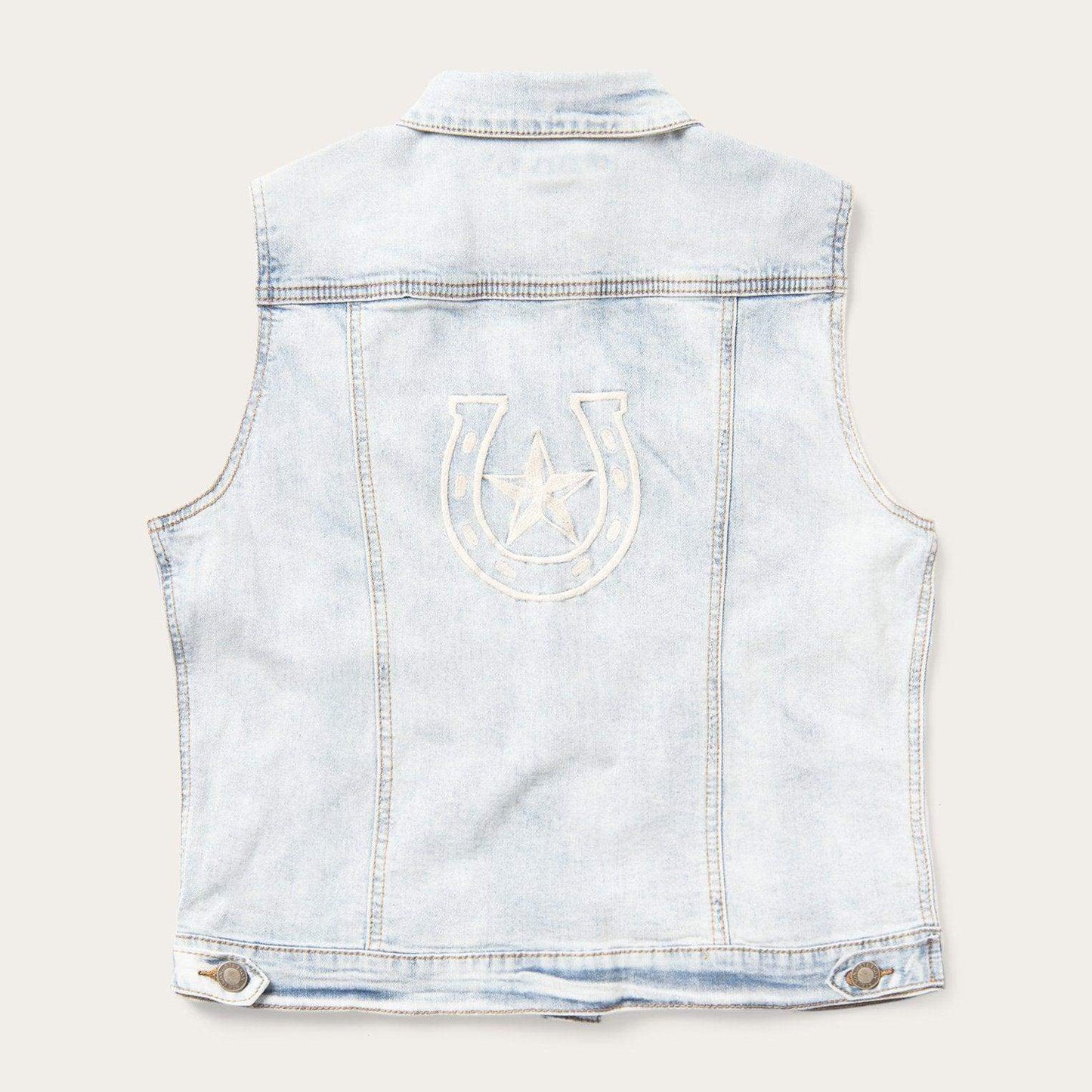 Stetson Light Wash Denim Vest - Stetson - Flyclothing LLC