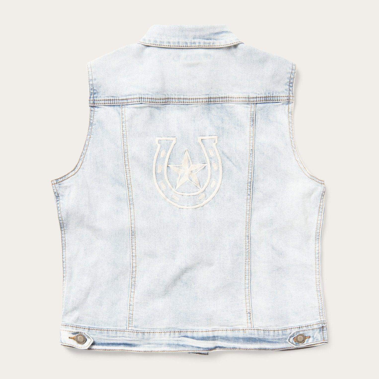 Stetson Light Wash Denim Vest - Stetson - Flyclothing LLC