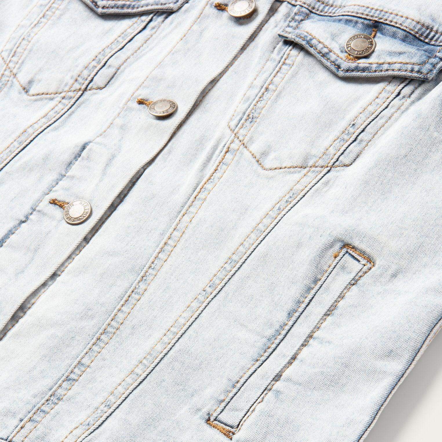Stetson Light Wash Denim Vest - Stetson - Flyclothing LLC