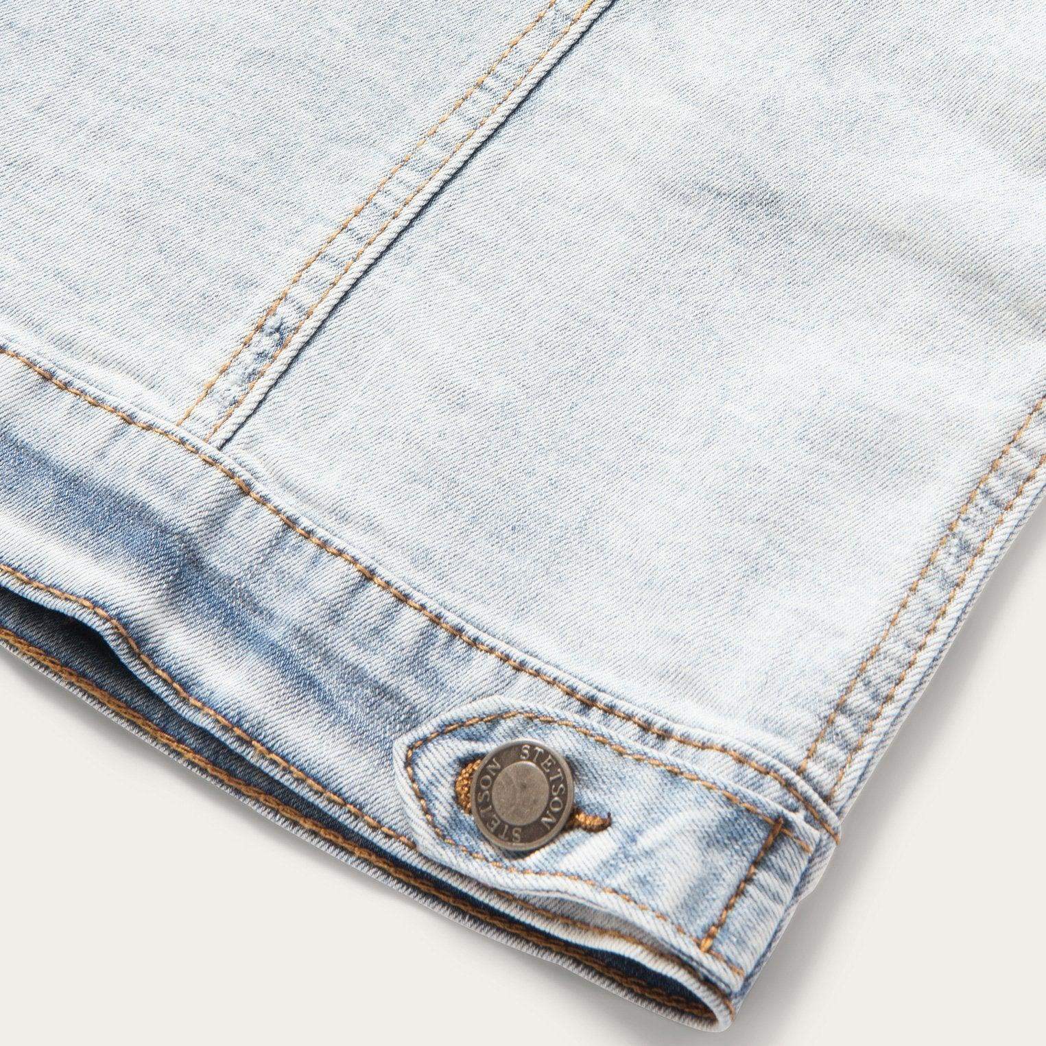Stetson Light Wash Denim Vest - Stetson - Flyclothing LLC