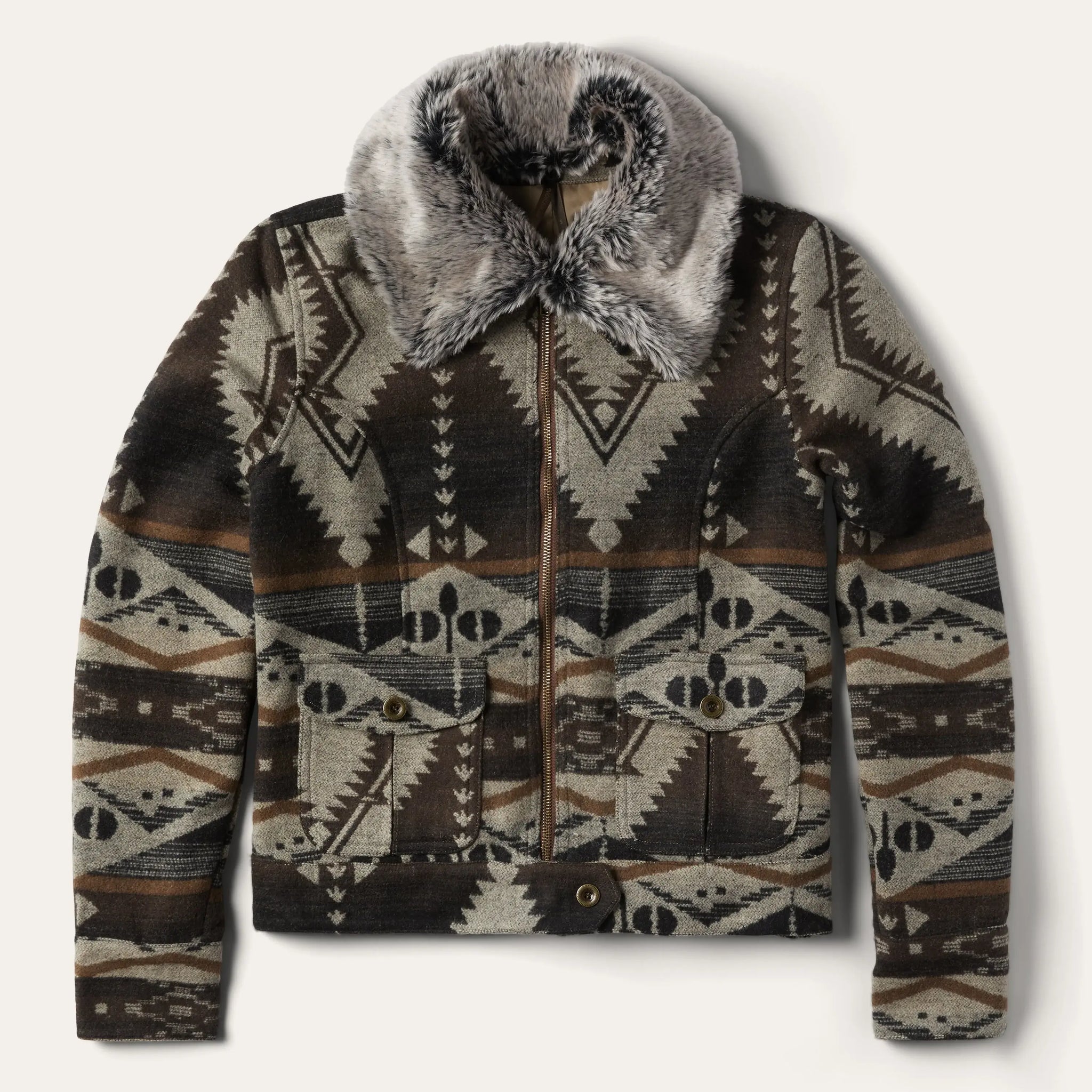 Stetson Brown Southwestern Blanket Jacket - Stetson - Flyclothing LLC
