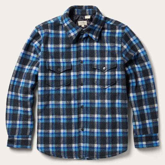 Stetson Blue Plaid Quilted Shirt Jacket