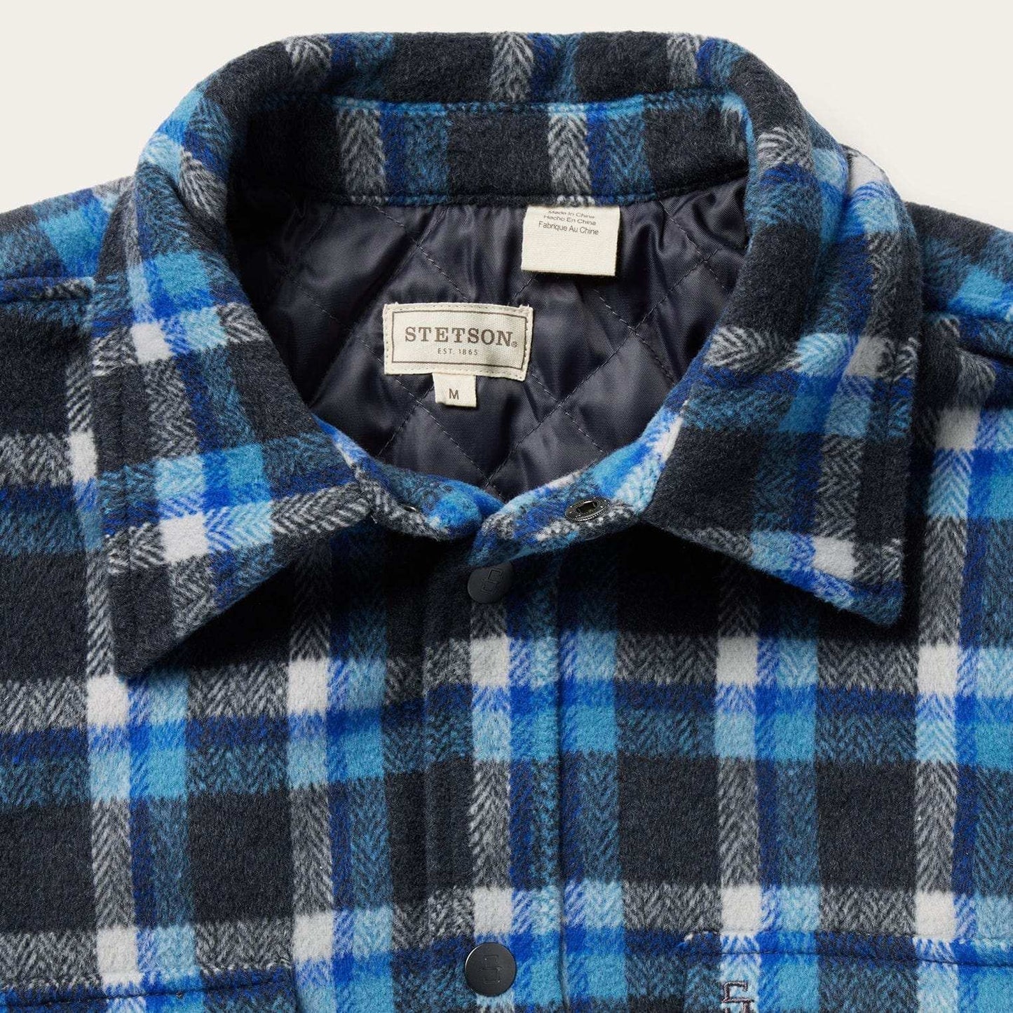 Stetson Blue Plaid Quilted Shirt Jacket - Stetson - Flyclothing LLC