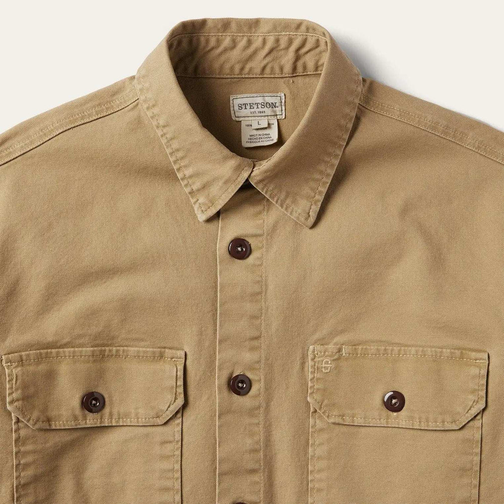 Stetson Camel Stretch Canvas Shirt Jacket - Stetson - Flyclothing LLC