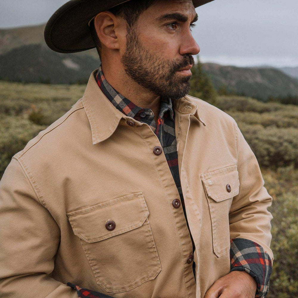 Stetson Camel Stretch Canvas Shirt Jacket - Stetson - Flyclothing LLC