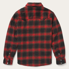 Stetson Red Quilted Wool Shirt Jacket - Flyclothing LLC