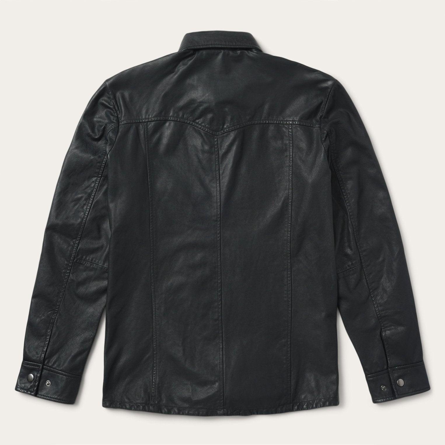 Stetson Leather Western Shirt Jacket