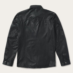 Stetson Black Leather Shirt Jacket - Flyclothing LLC