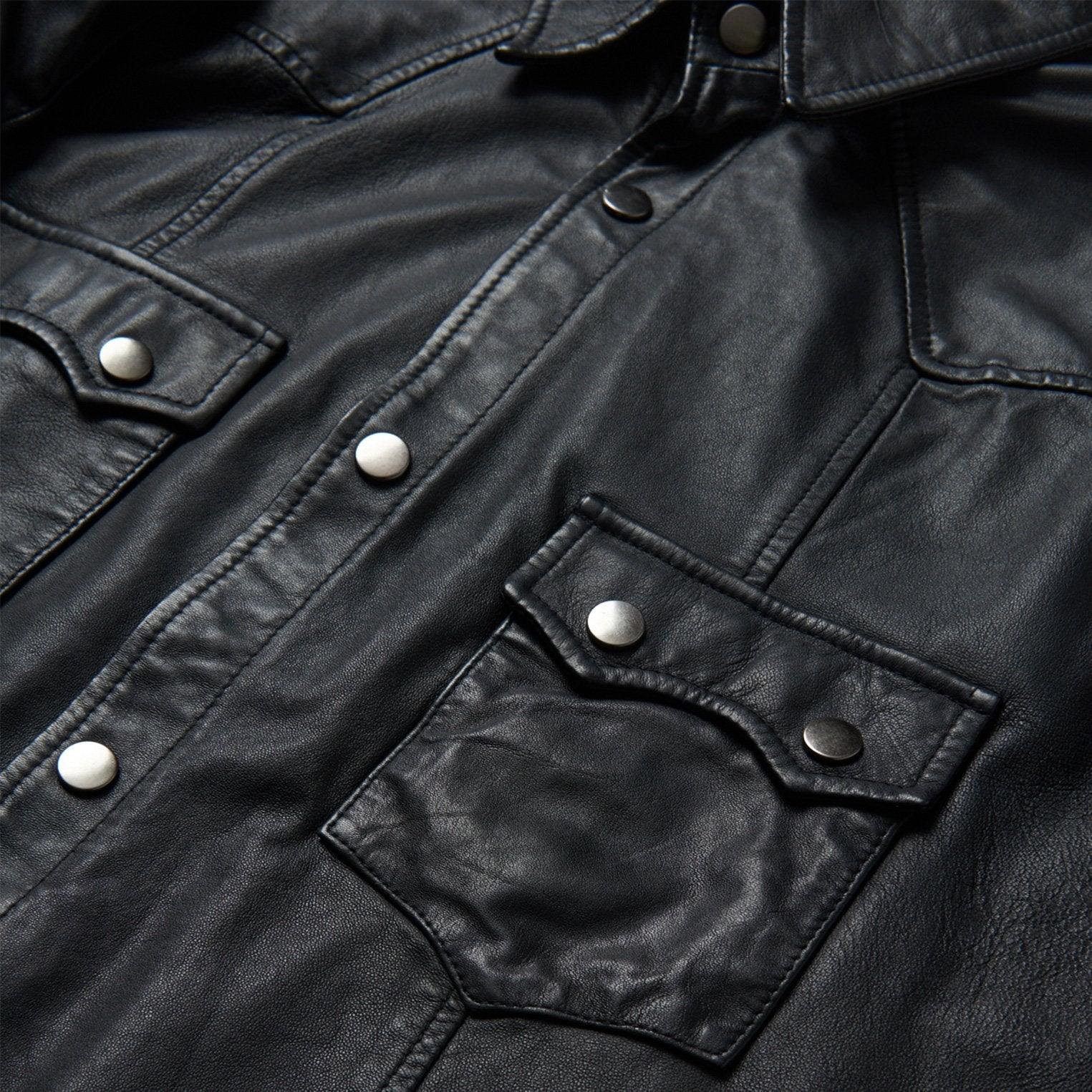 Stetson Leather Western Shirt Jacket