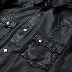 Stetson Leather Western Shirt Jacket