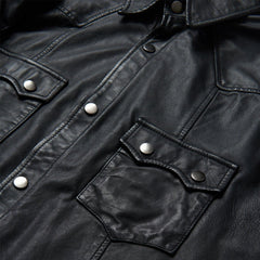 Stetson Black Leather Shirt Jacket - Flyclothing LLC