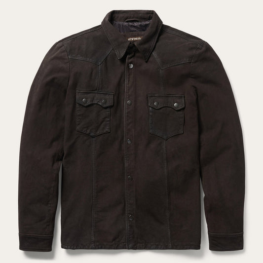 Stetson Leather Western Shirt Jacket