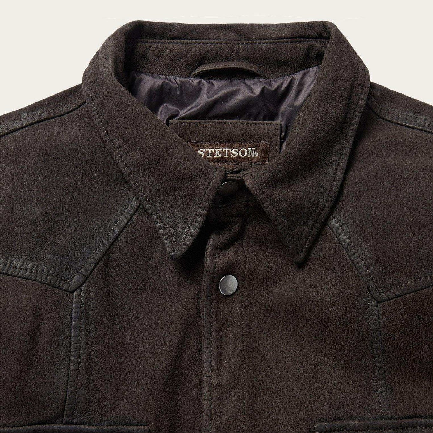 Stetson Leather Western Shirt Jacket - Stetson - Flyclothing LLC
