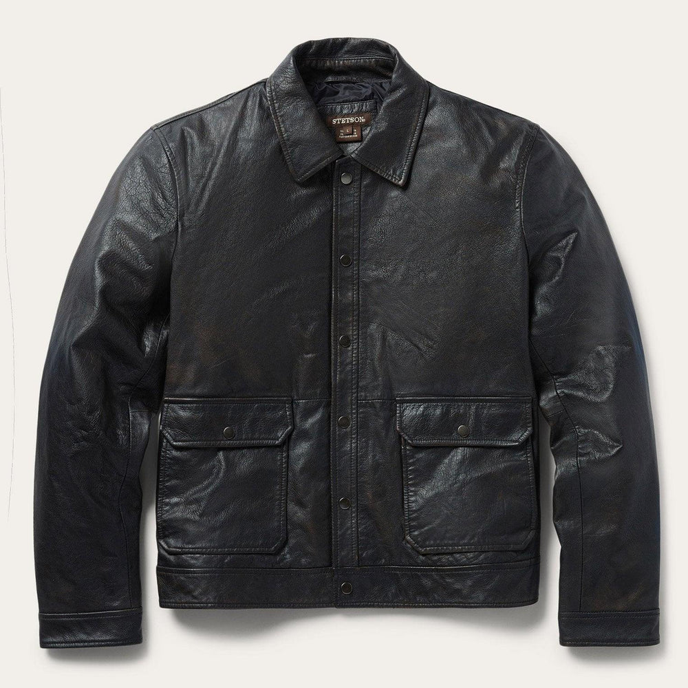 Stetson Snap Front Leather Jacket - Stetson