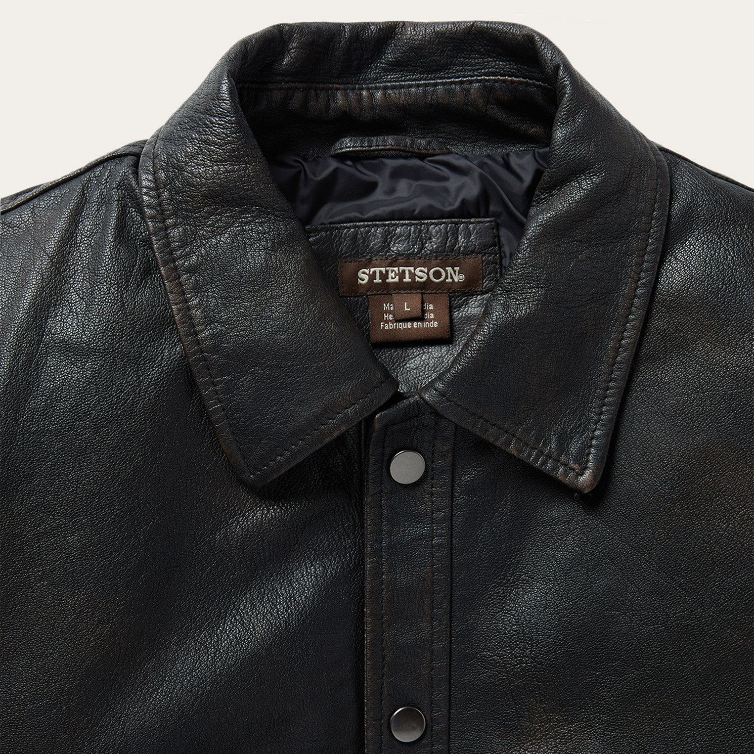 Stetson Snap Front Leather Jacket