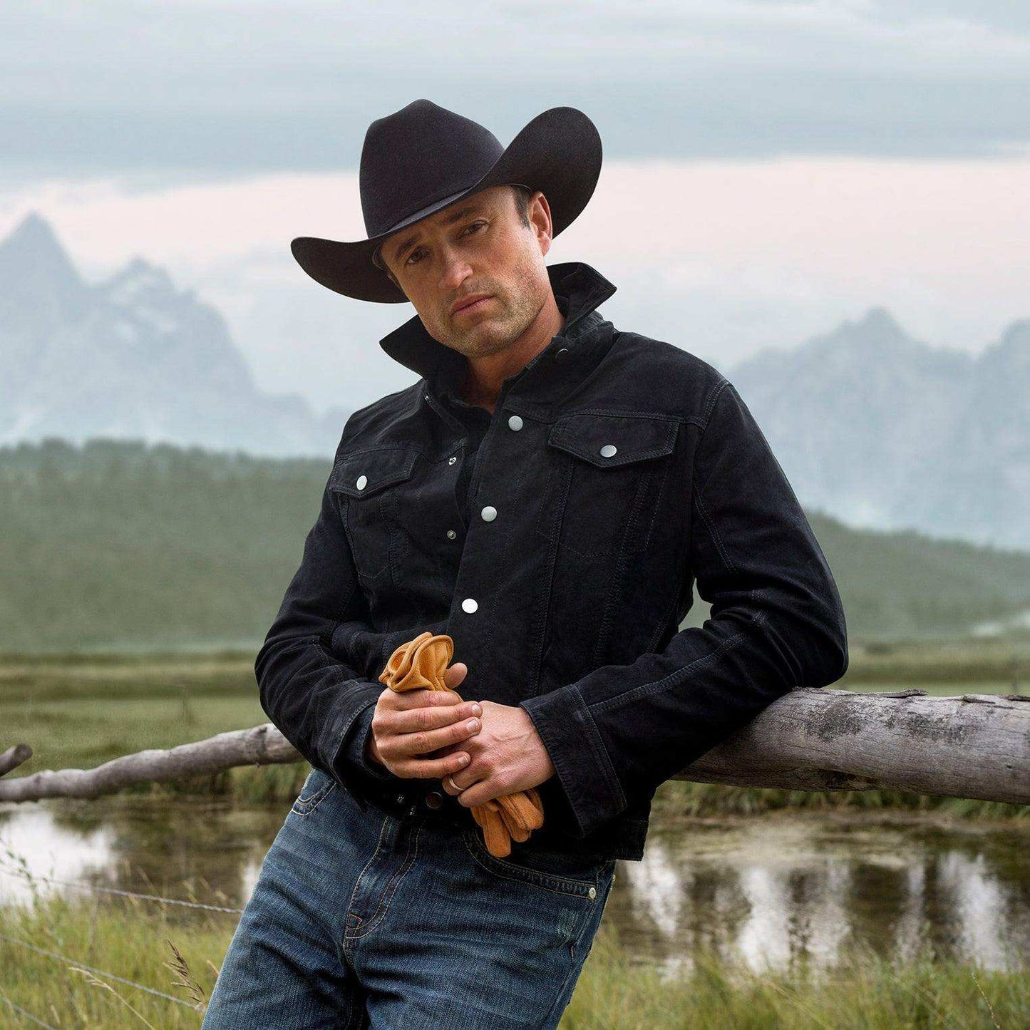 Stetson Leather Jean Jacket - Stetson - Flyclothing LLC