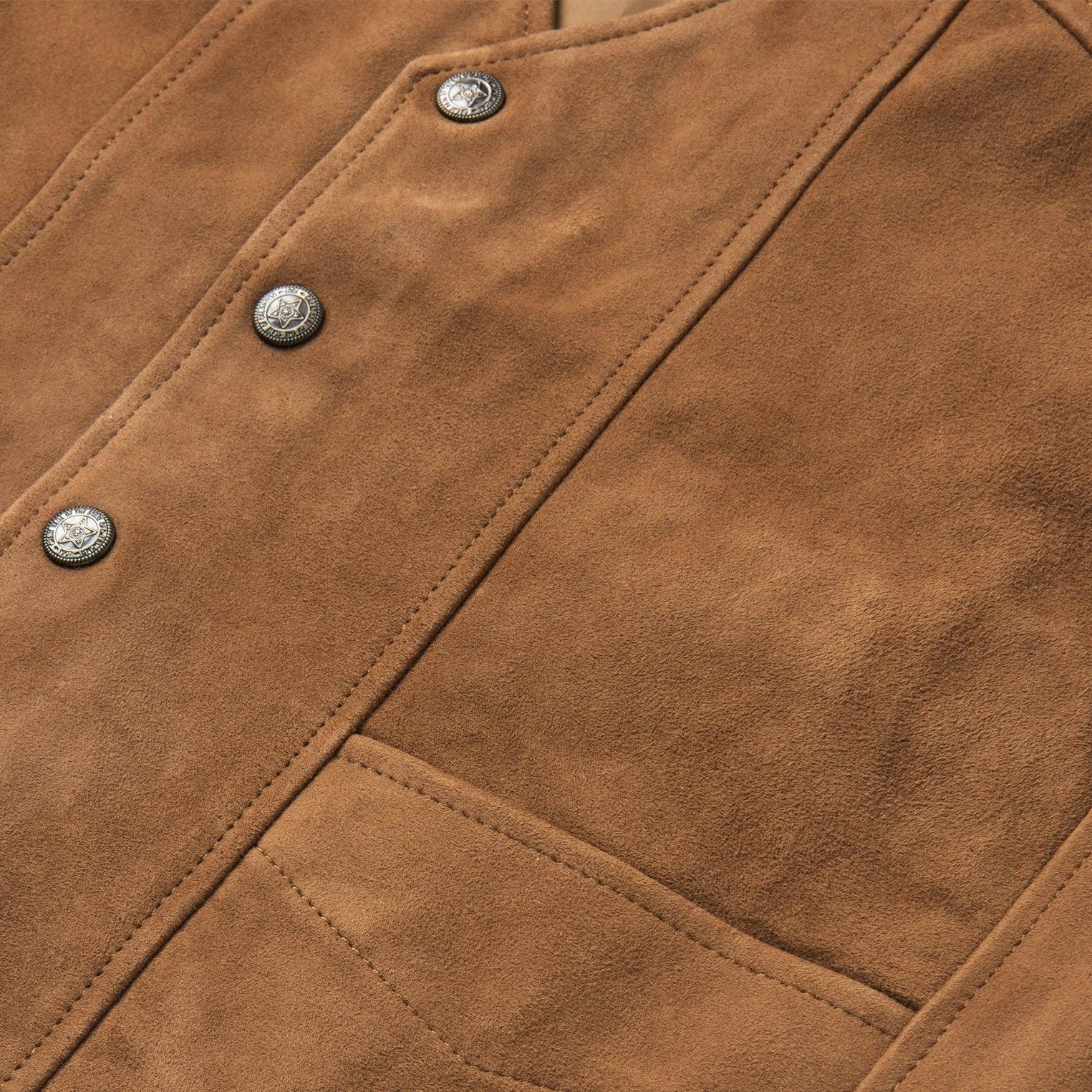 Stetson Suede Leather Snap Front Vest - Flyclothing LLC