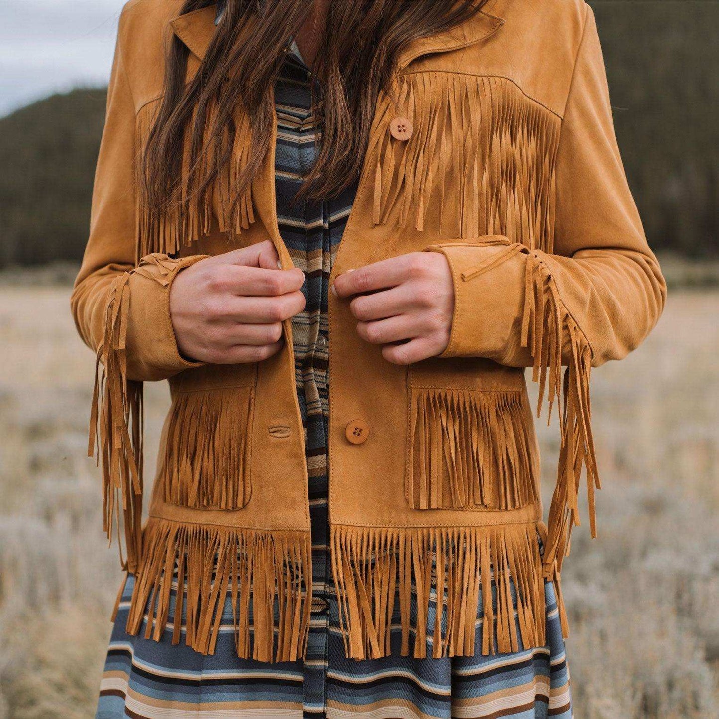 Stetson Lamb Suede Fringed Jacket - Stetson - Flyclothing LLC