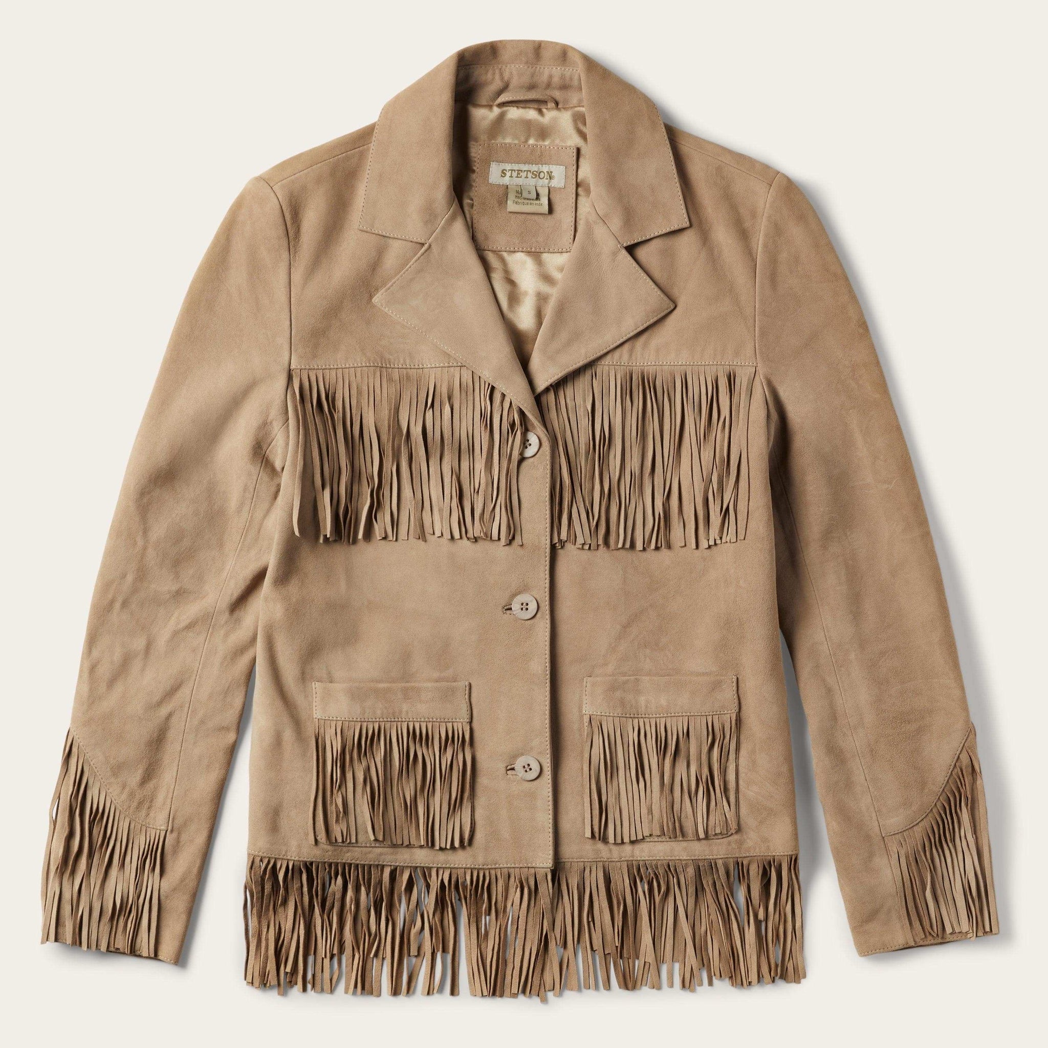 Stetson Tan Fringe Suede Jacket - Stetson - Flyclothing LLC