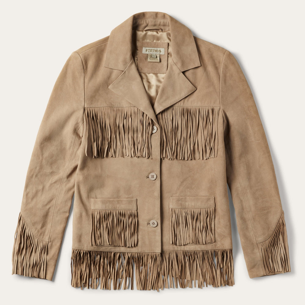 Stetson Tan Fringe Suede Jacket - Stetson