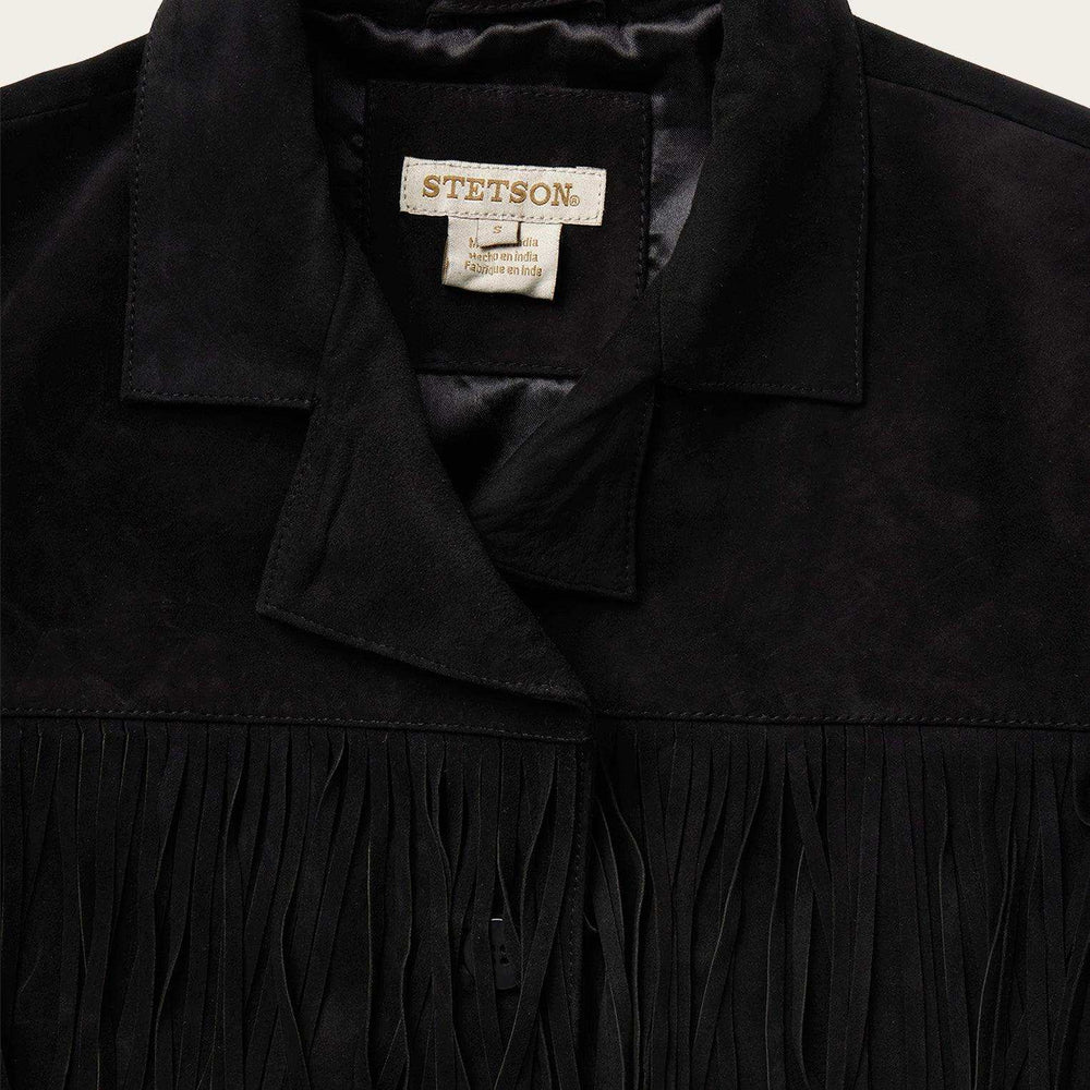 Stetson Black Fringe Suede Jacket - Stetson - Flyclothing LLC