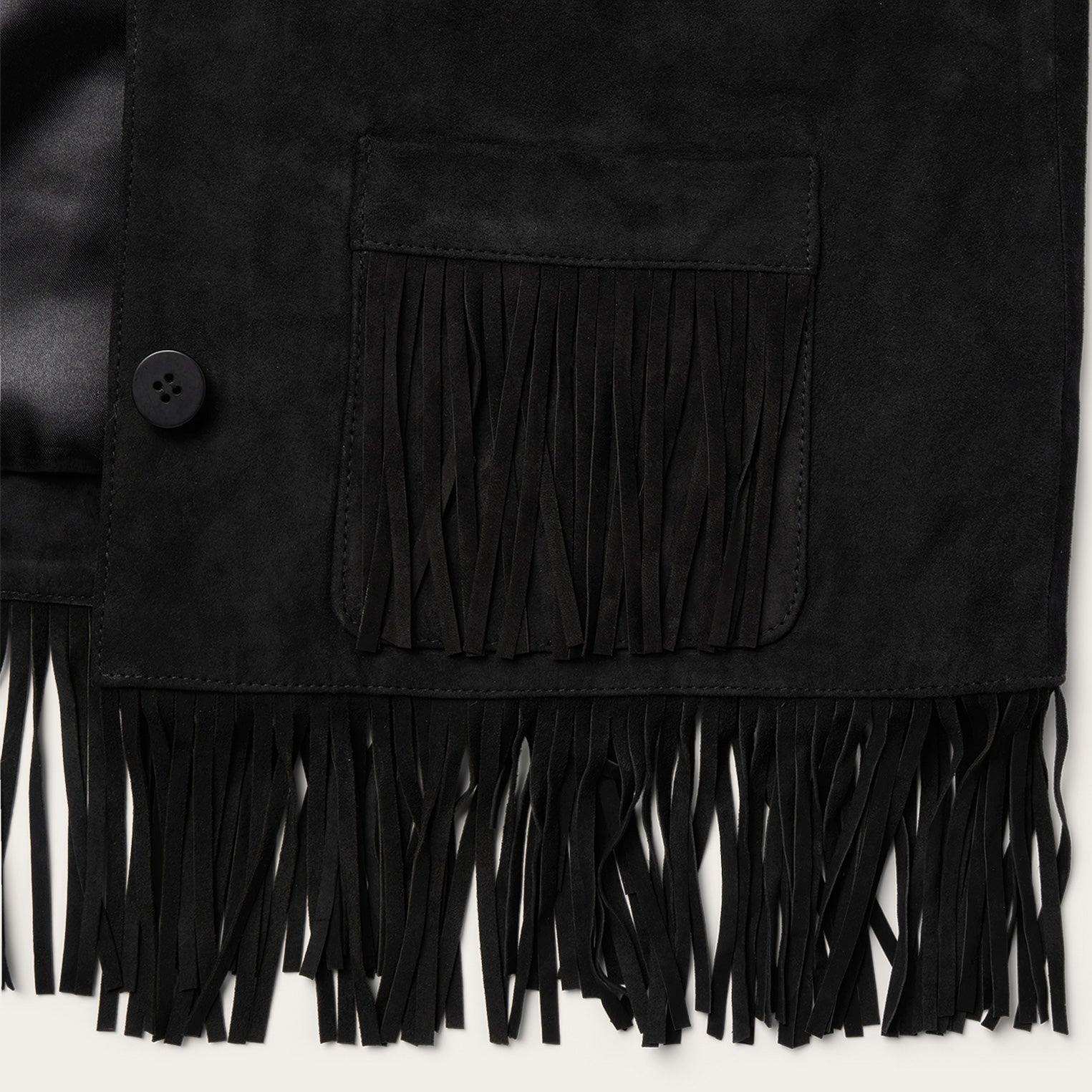 Stetson Black Fringe Suede Jacket - Stetson - Flyclothing LLC