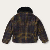 Stetson Navy BouclÃ© Plaid Oversized Coat - Stetson