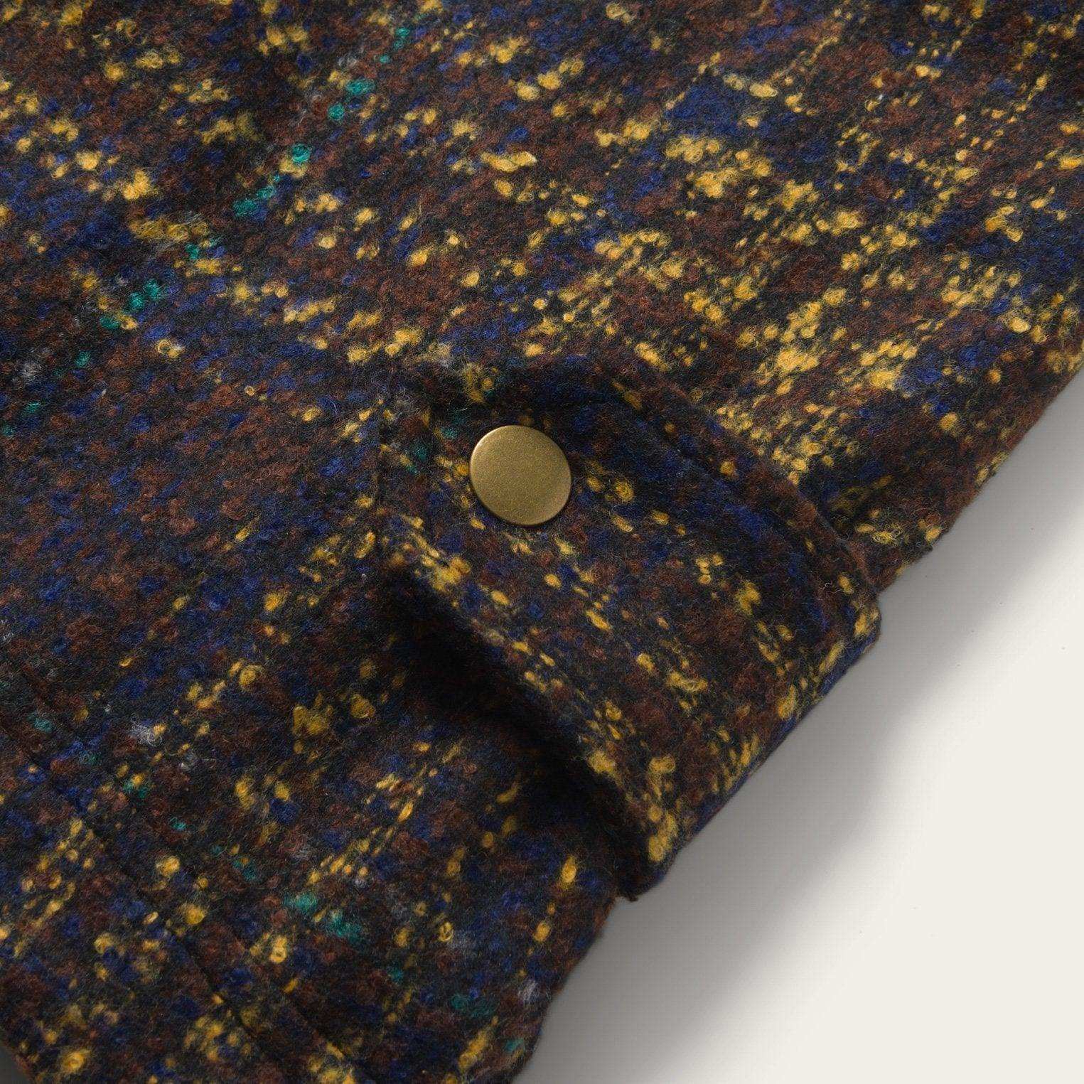 Stetson Navy BouclÃ© Plaid Oversized Coat - Stetson - Flyclothing LLC