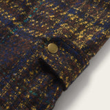 Stetson Navy BouclÃ© Plaid Oversized Coat - Stetson - Flyclothing LLC