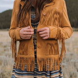 Stetson Tan Fringe Suede Jacket - Stetson - Flyclothing LLC