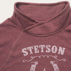 Stetson Burgundy Heather Fleece Knit Funnel Neck Sweatshirt - Flyclothing LLC