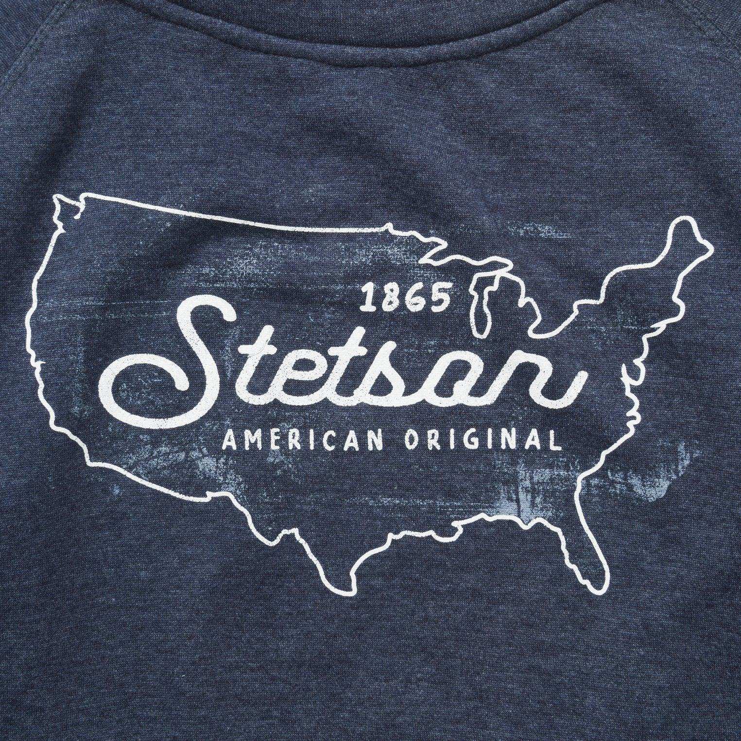 Stetson Navy Heather Fleece Knit Hooded Sweatshirt - Stetson - Flyclothing LLC