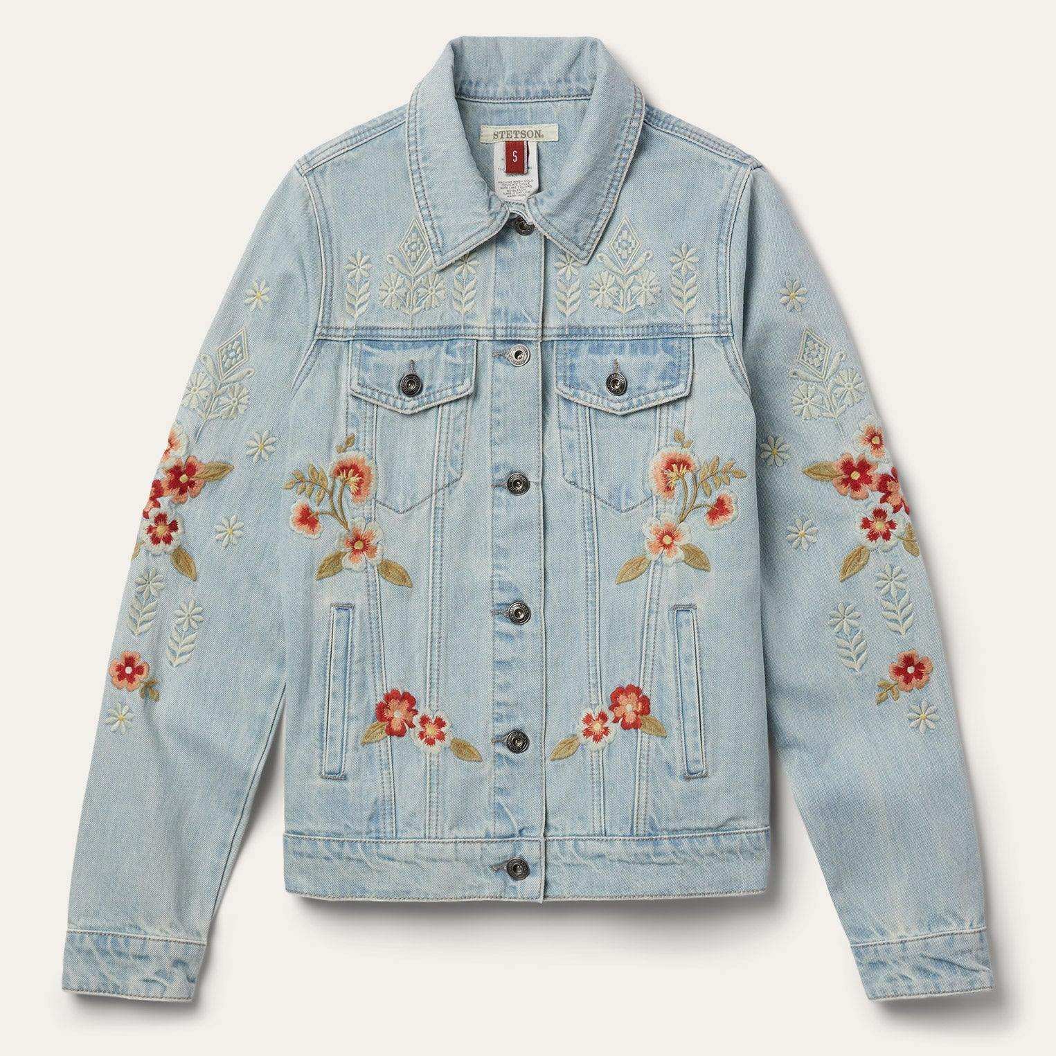 Stetson Embroidered Denim Jacket - Stetson - Flyclothing LLC