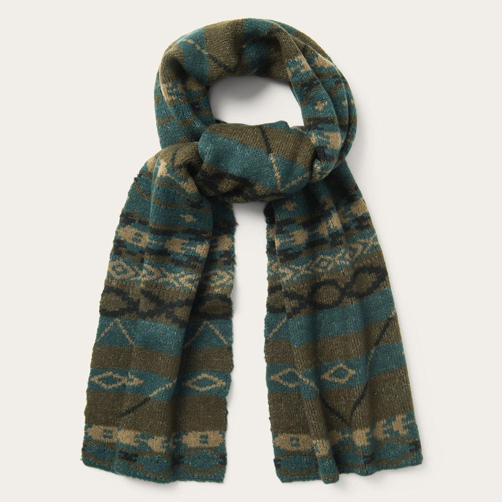 Stetson Olive Aztec Striped Scarf - Stetson