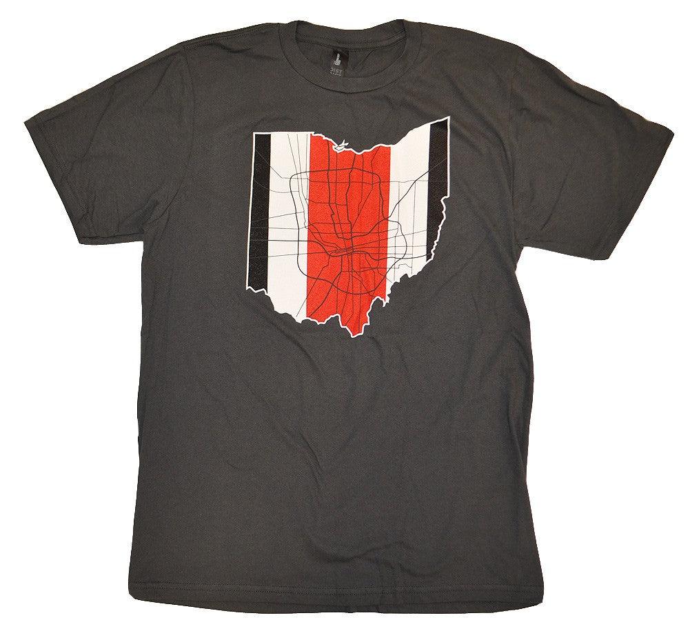 Ohio State Map T-Shirt - Flyclothing LLC