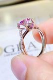 1 Carat Moissanite Crisscross 925 Sterling Silver Ring - Trendsi